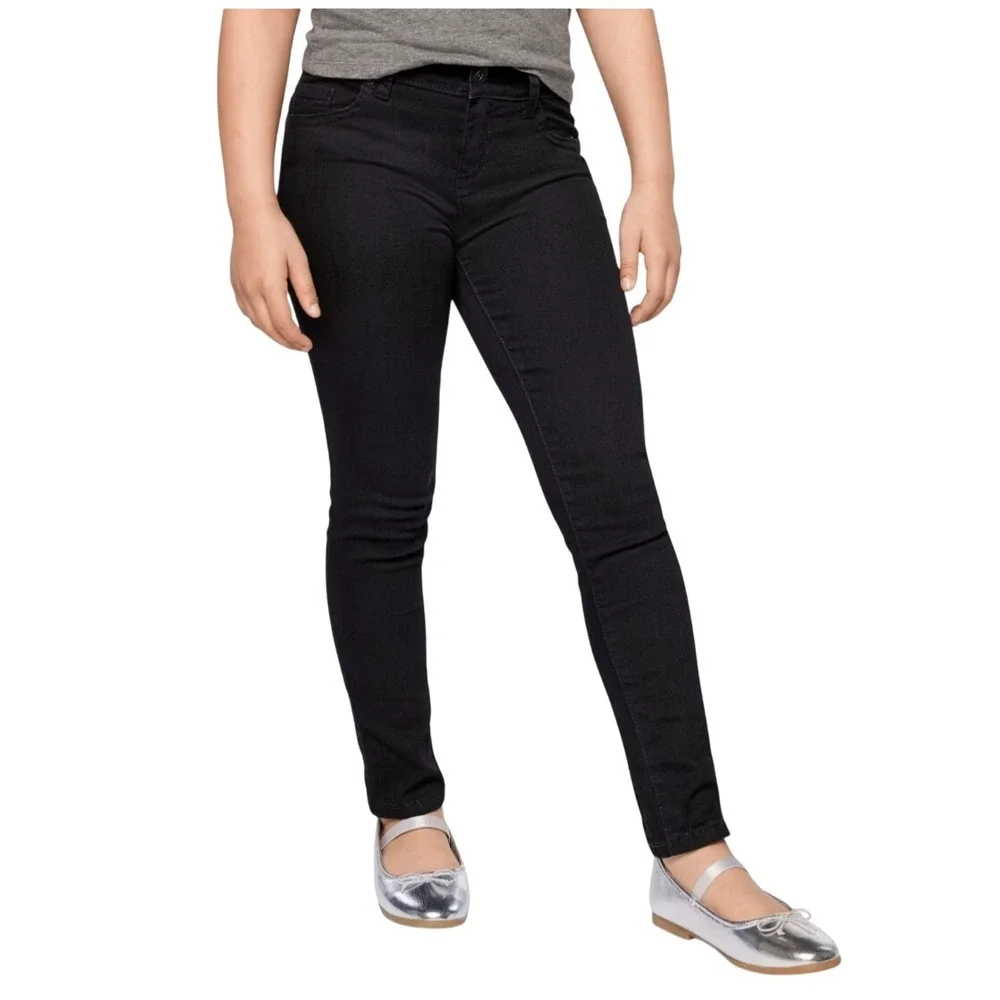 The Children's Place Super Skinny Jeans Girls 14 Plus Black Stretch Denim Pants